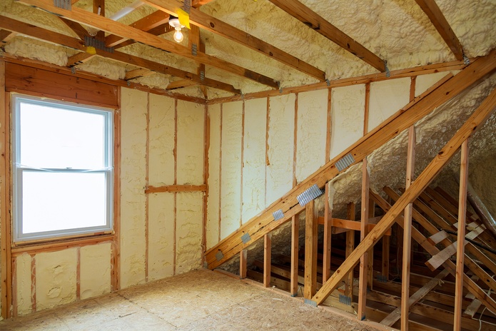 Pray foam insulation in new home