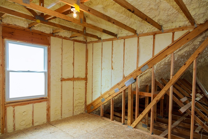 Spray foam insulation