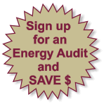 Sign up for an energy audit and save icon
