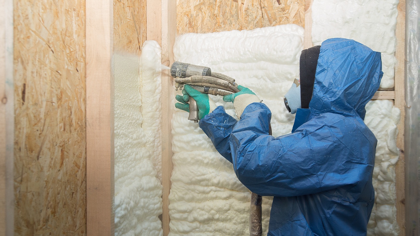 Spray foam installation