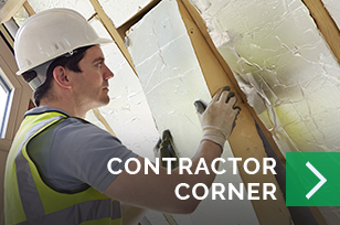 worker installing insulation